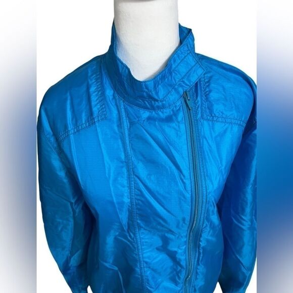 Nike women vintage 80s windbreaker jacket coat lightweight blue - Picture 2 of 12